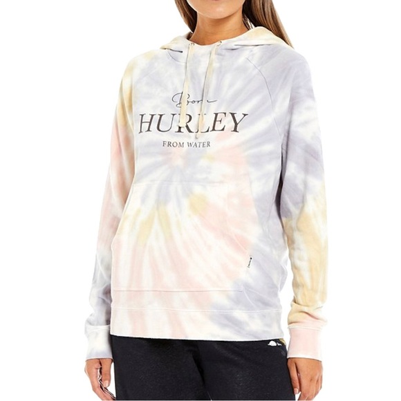 Born Hurley From Water Neutral Tie Dye Hoodie Size Small - Picture 2 of 8
